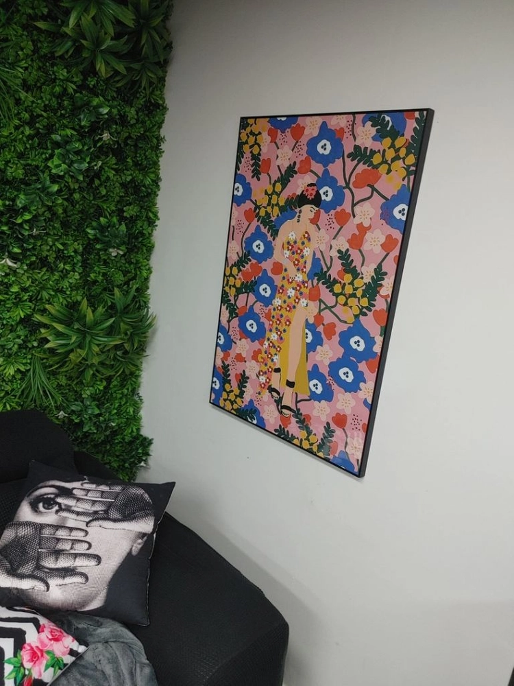 북유럽 신화 여신 꽃그린 팝아트 초대형 그림 액자 이미지