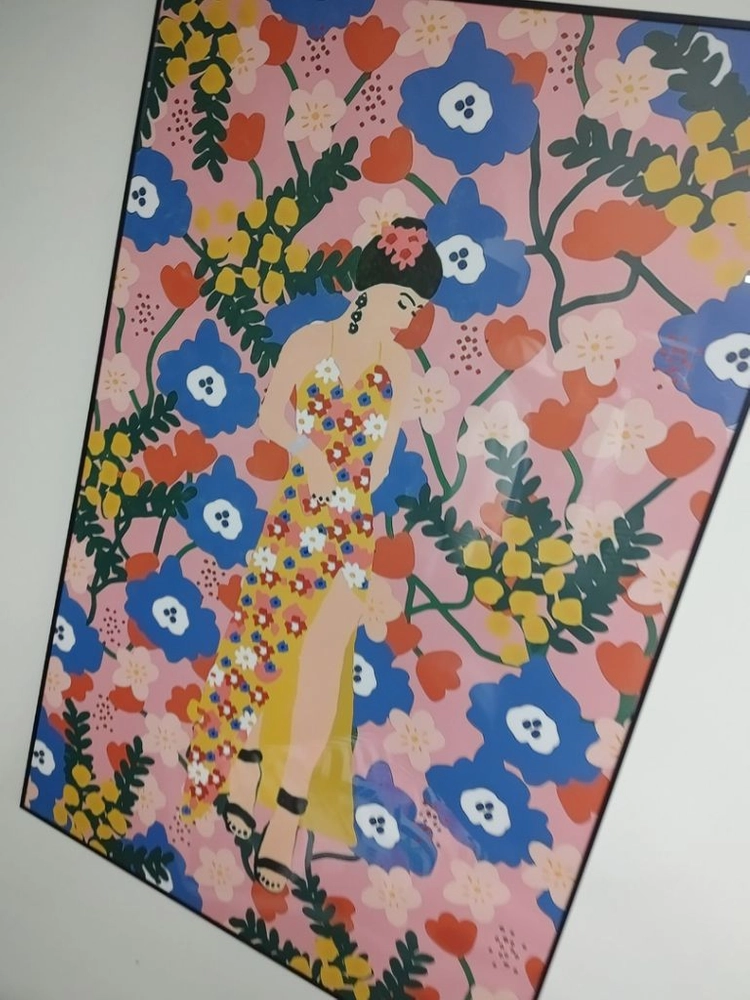 북유럽 신화 여신 꽃그린 팝아트 초대형 그림 액자 이미지