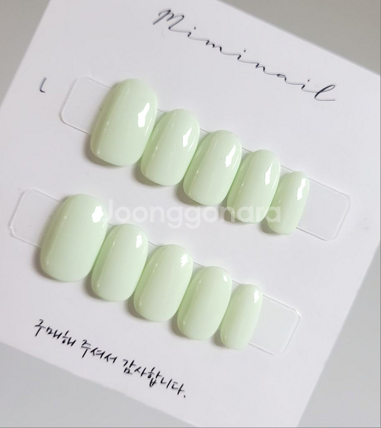 파스텔/솜사탕 원컬러 네일팁 (유,무광가능)--2