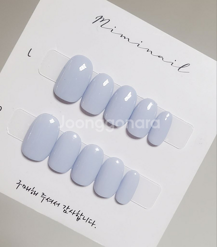 파스텔/솜사탕 원컬러 네일팁 (유,무광가능)--1