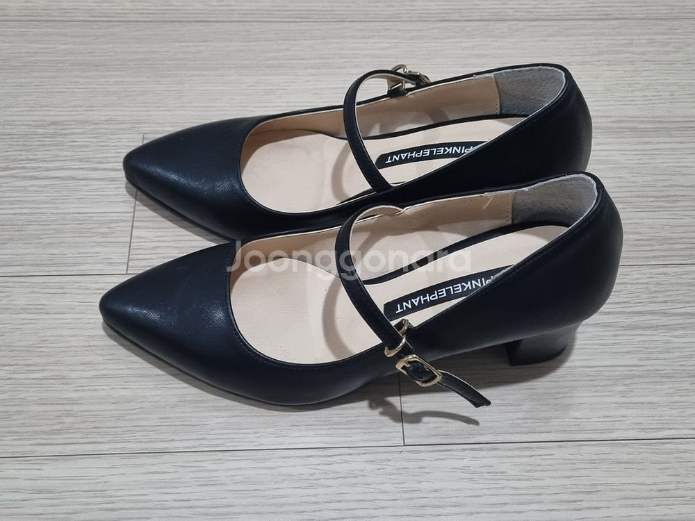 분홍코끼리 독보적 메리제인힐(5cm) 블랙 220 구두--2
