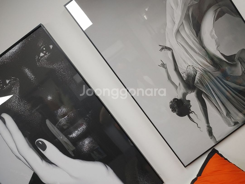 흑백 발레리나 모던 감상 대형 그림 일러스트 액자--1