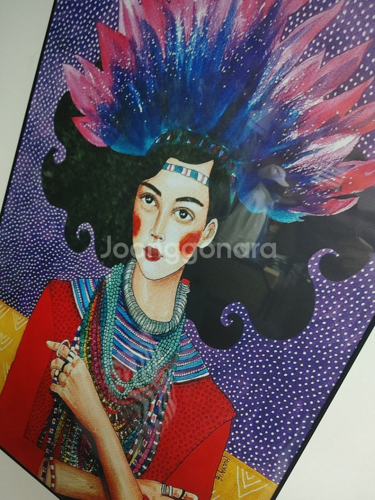 인디안 북유럽 팝아트 수채화 감성 그림 액자--2