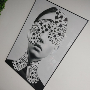 나비 여인 초상화 오마쥬 모던 현대미술 일러스트 액자