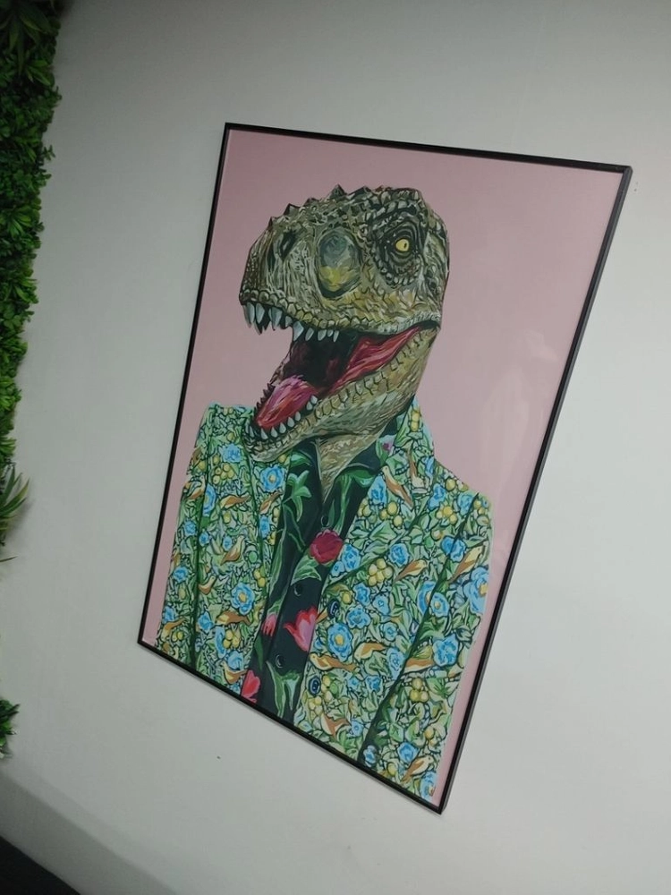 티라노 디자이너 오마쥬 감성 캐릭터 팝아트 그림 액자 이미지