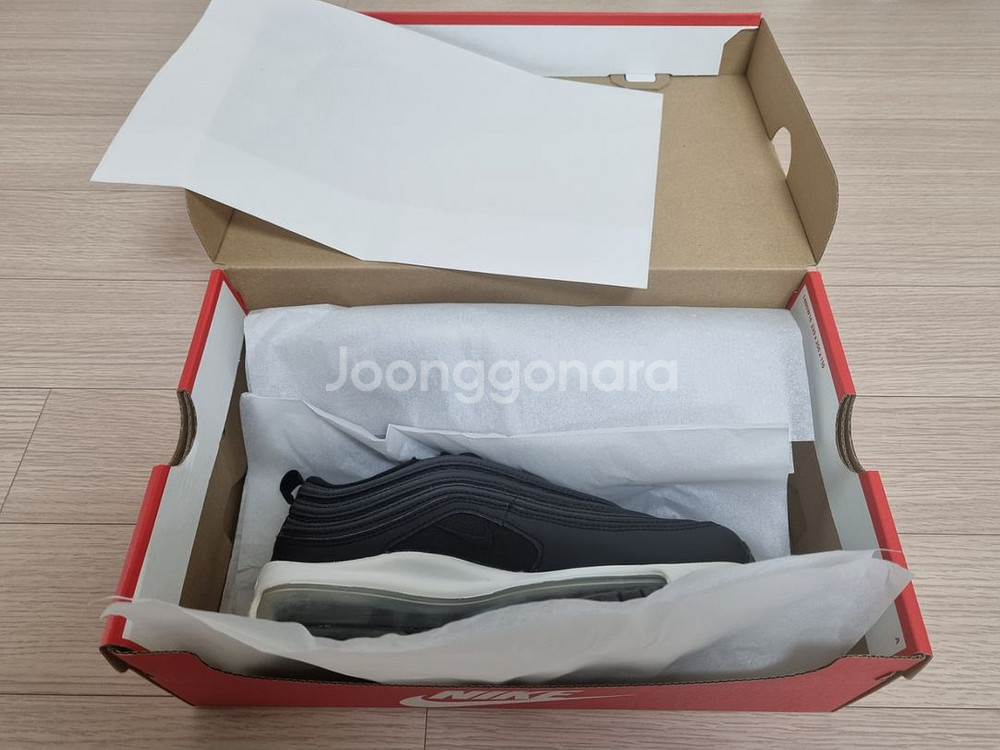 나이키 에어맥스97 검흰 225 (우먼스)--5