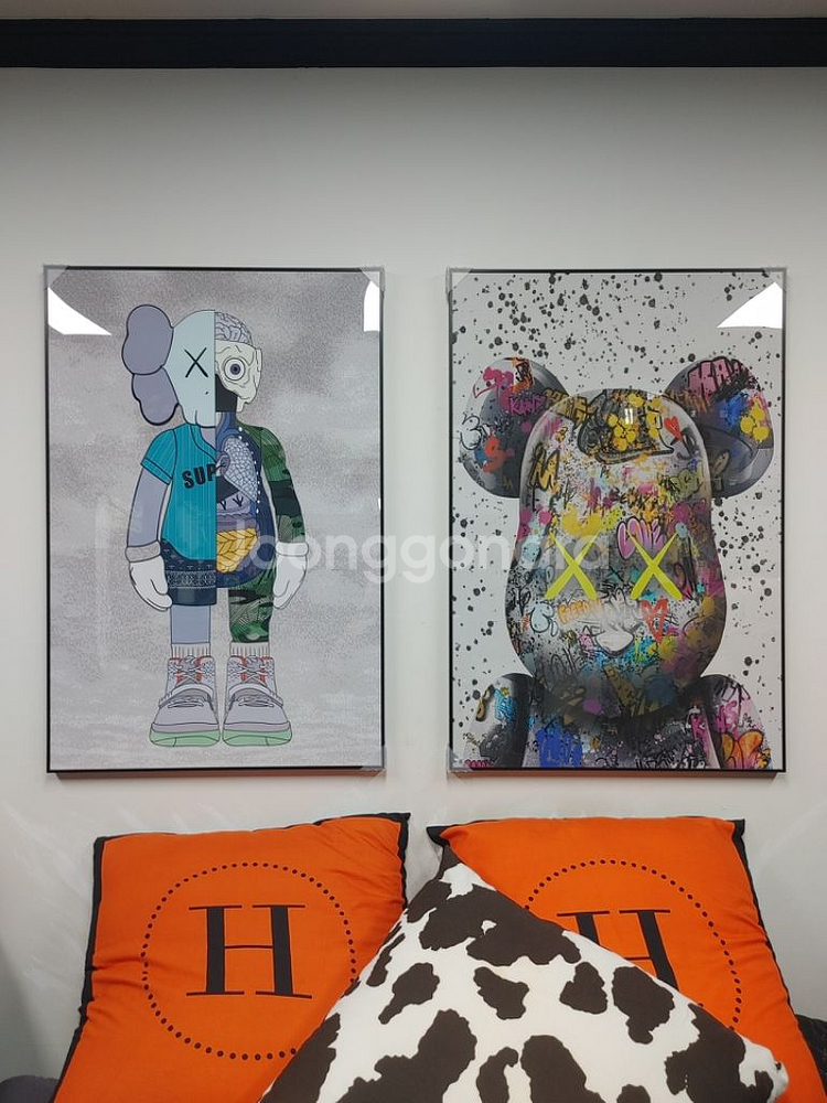 카우스 베어브릭 대형 피규어 그림 액자 인테리어소품--7