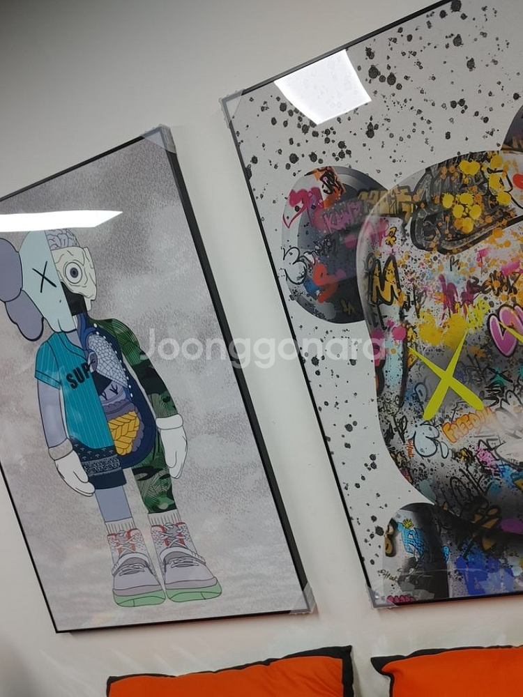 카우스 베어브릭 대형 곰 피규어 그림 액자 인테리어액자--6
