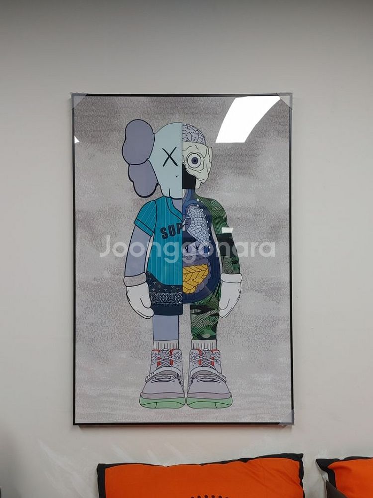카우스 베어브릭 대형 곰 피규어 그림 액자 인테리어액자--7