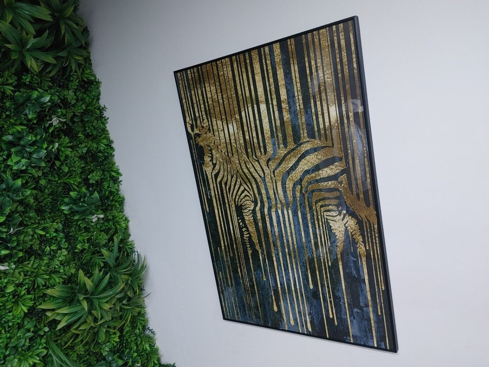 장수 얼룩말 골드 포인트 초대형 인테리어 액자--1