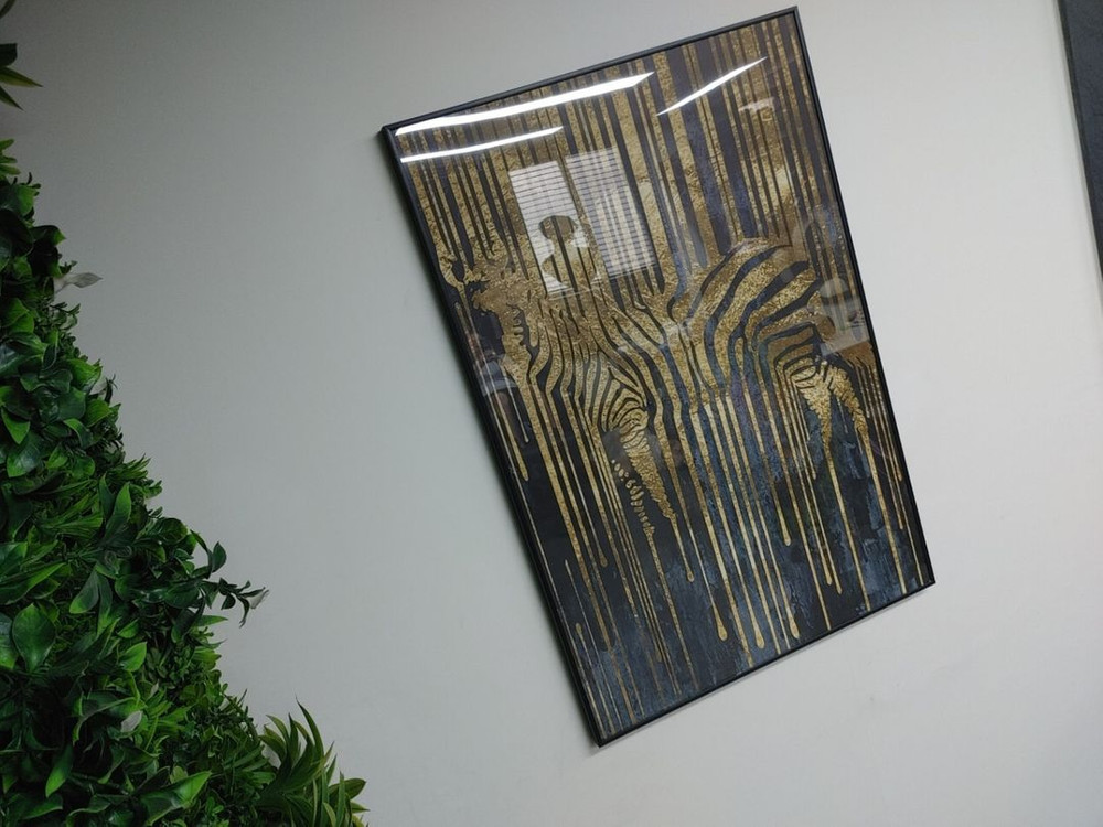 장수 얼룩말 골드 포인트 초대형 인테리어 액자--3