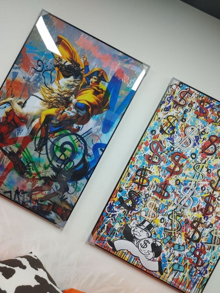 나폴레옹 모노폴리 팝아트 대형 인테리어 그림 액자--1