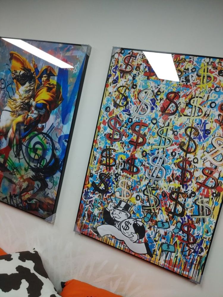 나폴레옹 모노폴리 팝아트 대형 인테리어 그림 액자--3