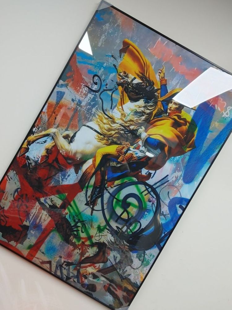 나폴레옹 승마 팝아트 일러스트 대형 그림 액자--1