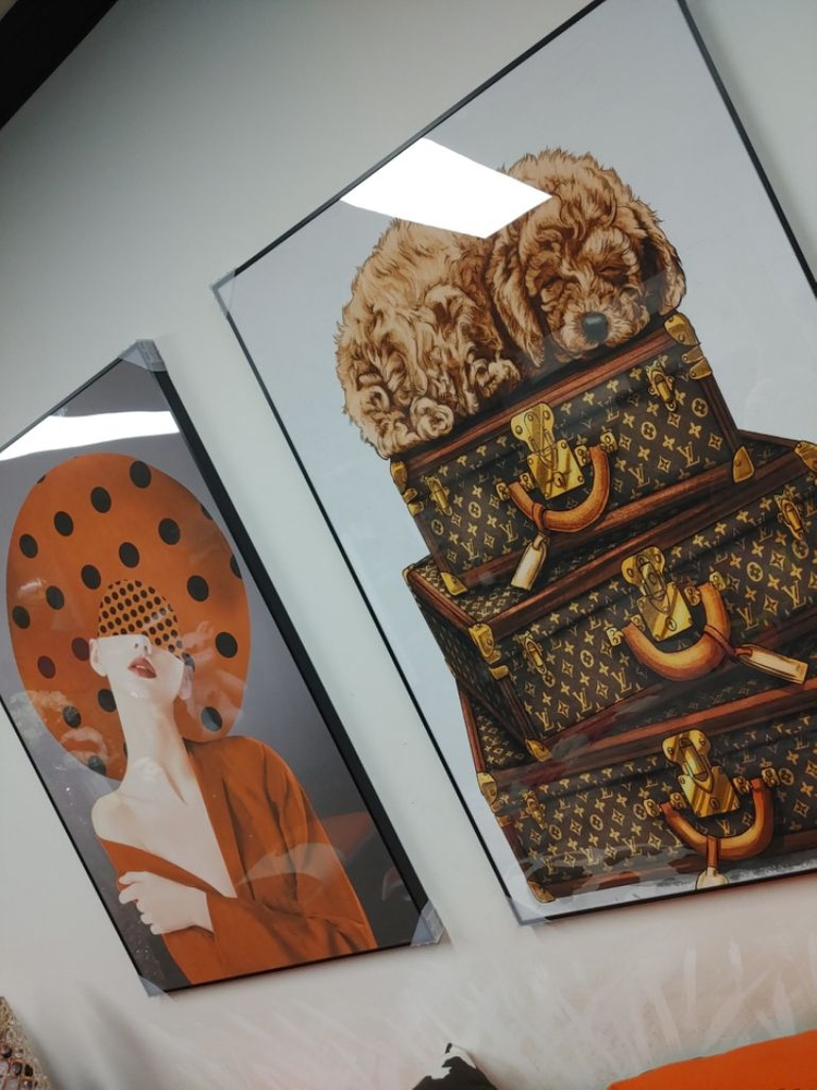 모노그램 컬러포인트 화사한 대형 팝아트 그림 액자--2