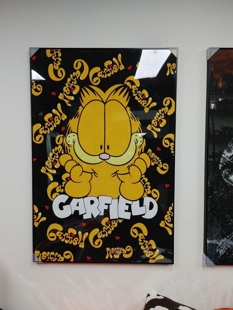 달러 입술 가필드 캐릭터 팝아트 일러스트 인테리어 액자--4