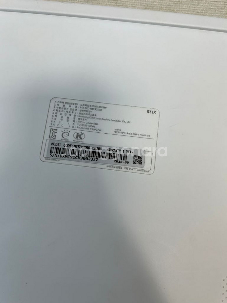 삼성전자 FLASH NT531XBB 사무용 중고노트북--2