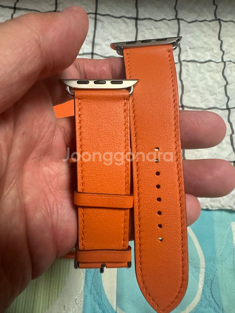 애플워치 에르메스 44/45mm 정품 싱글투어 오랑쥬--3