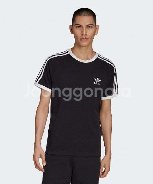 3-STRIPES TEE BLACK _ L sizze--1