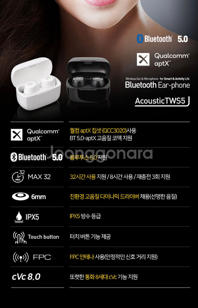 브리츠 acoustictws5 블루투스 이어폰--8