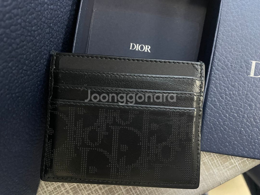 디올 오블리크 갤럭시 블랙 카드지갑--2