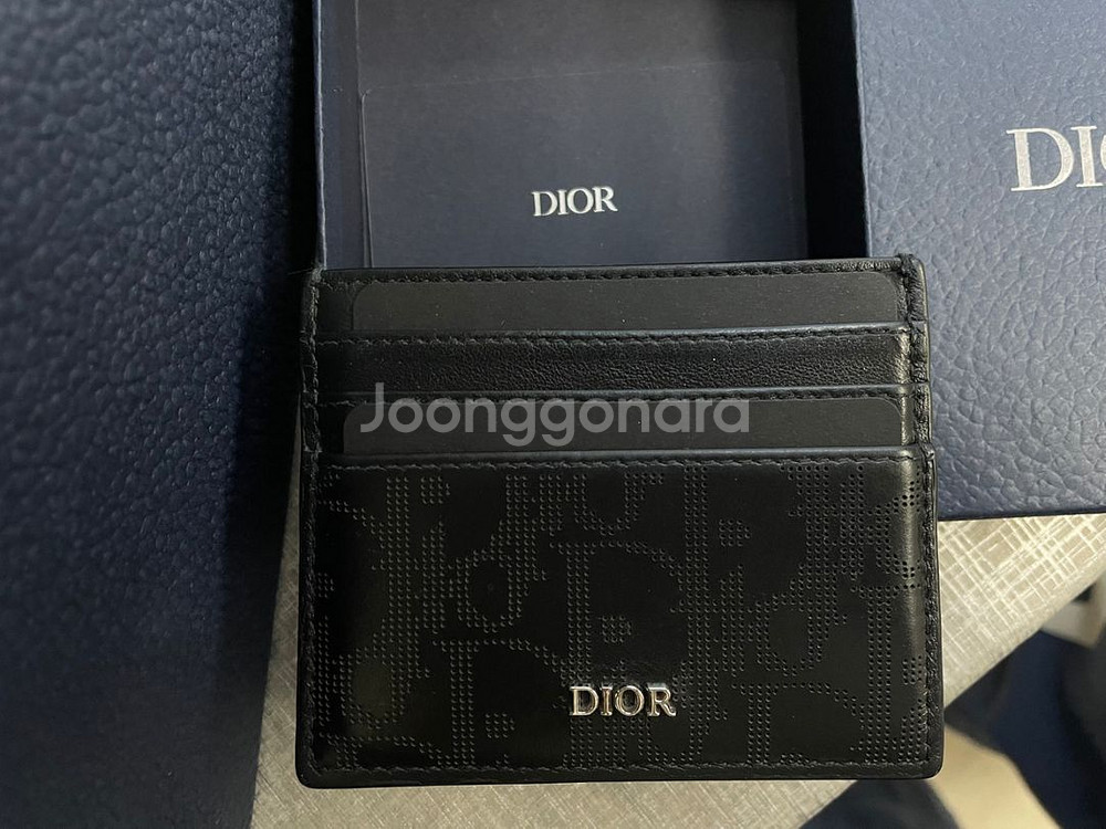 디올 오블리크 갤럭시 블랙 카드지갑--1