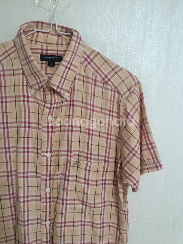 명품 버버리 여성 반팔 체크셔츠 (오버핏95)--1