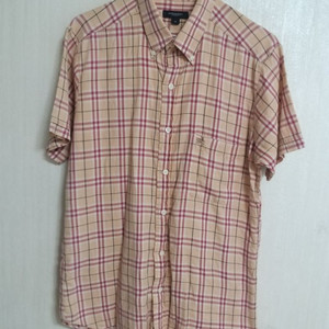 명품 버버리 여성 반팔 체크셔츠 (오버핏95)