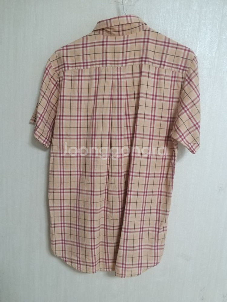 명품 버버리 여성 반팔 체크셔츠 (오버핏95)--3