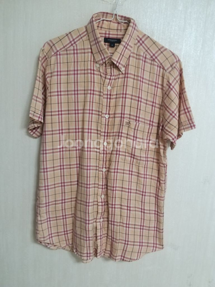 명품 버버리 여성 반팔 체크셔츠 (오버핏95)--4