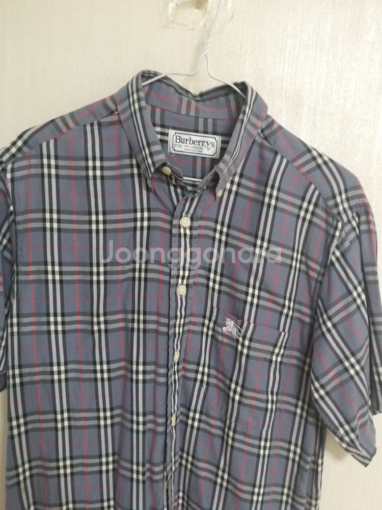 명품 버버리 여성 반팔 체크셔츠 (오버핏95)--2