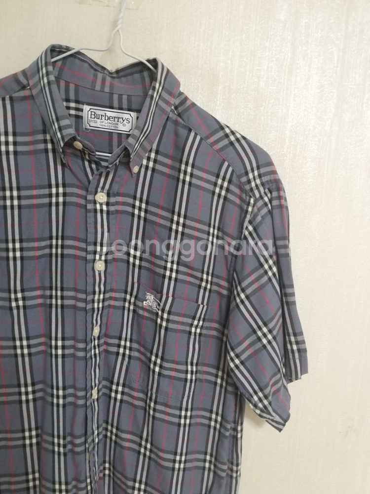 명품 버버리 여성 반팔 체크셔츠 (오버핏95)--1