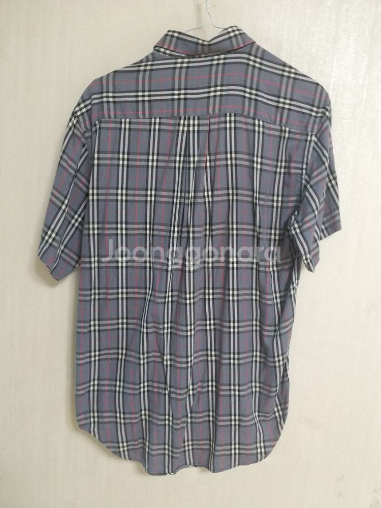 명품 버버리 여성 반팔 체크셔츠 (오버핏95)--5