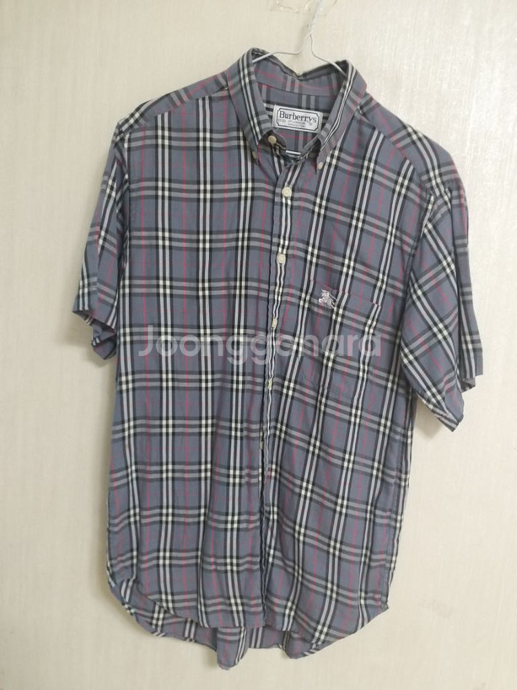 명품 버버리 여성 반팔 체크셔츠 (오버핏95)--4