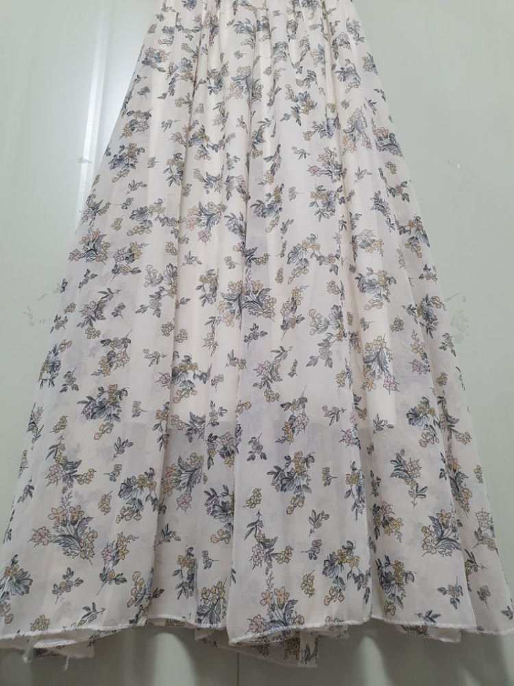 N특가새)꽃무늬 쉬폰 롱 스커트.맥시.플레어 이미지