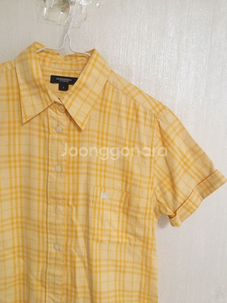 명품 버버리 여성 반팔 체크셔츠 (90)--1