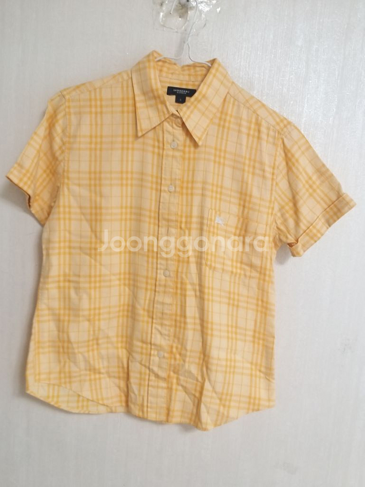 명품 버버리 여성 반팔 체크셔츠 (90)--5