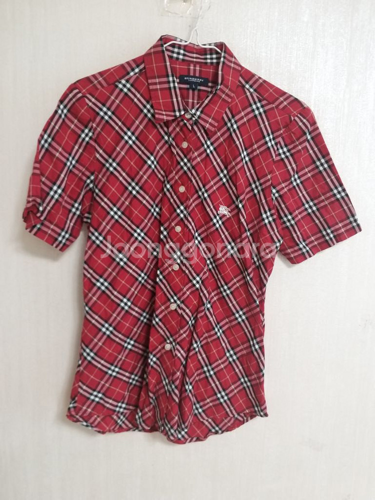 명품 버버리 여성 반팔 체크셔츠 (95)--0