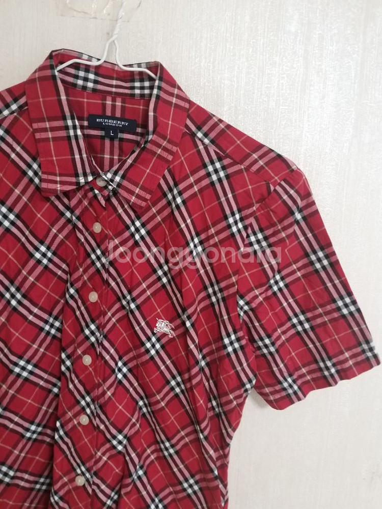 명품 버버리 여성 반팔 체크셔츠 (95)--1