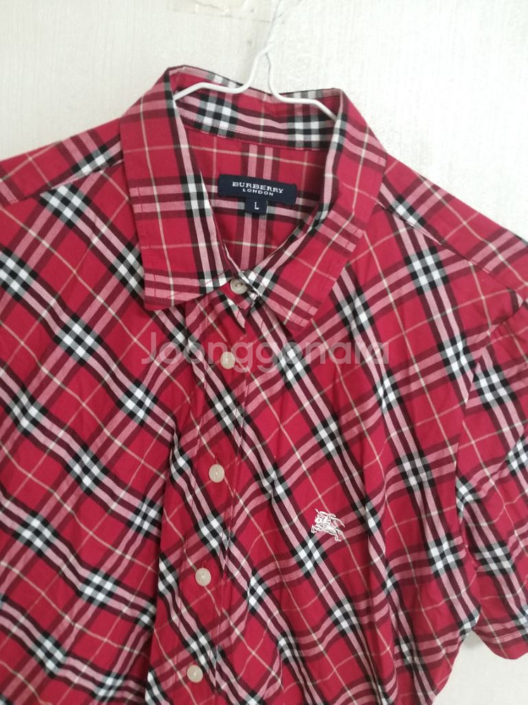 명품 버버리 여성 반팔 체크셔츠 (95)--2