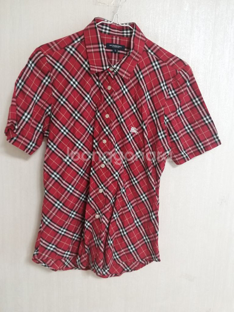 명품 버버리 여성 반팔 체크셔츠 (95)--6