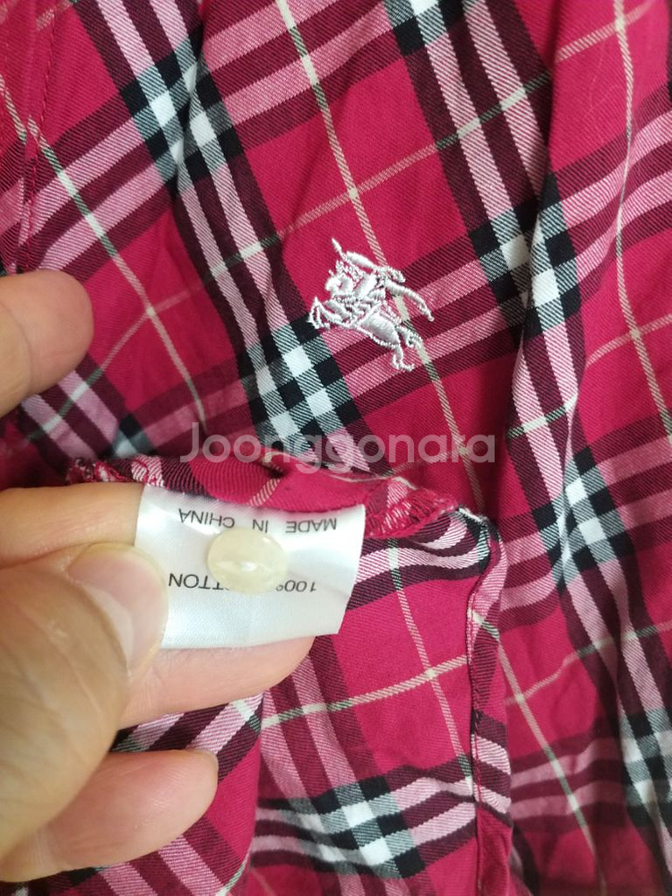 명품 버버리 여성 반팔 체크셔츠 (95)--4