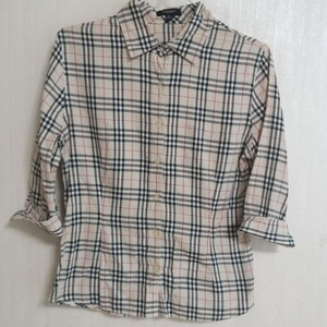 명품 버버리 여성 반팔 체크셔츠 (슬림95)