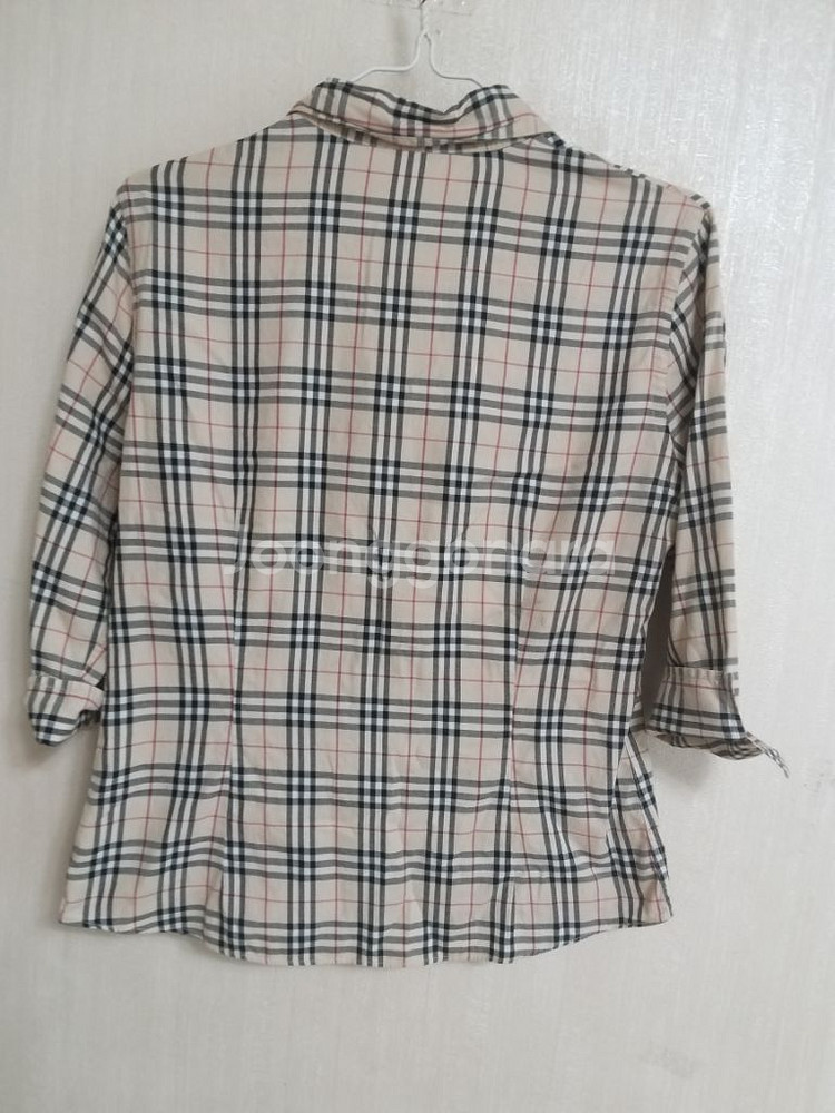 명품 버버리 여성 반팔 체크셔츠 (슬림95)--6