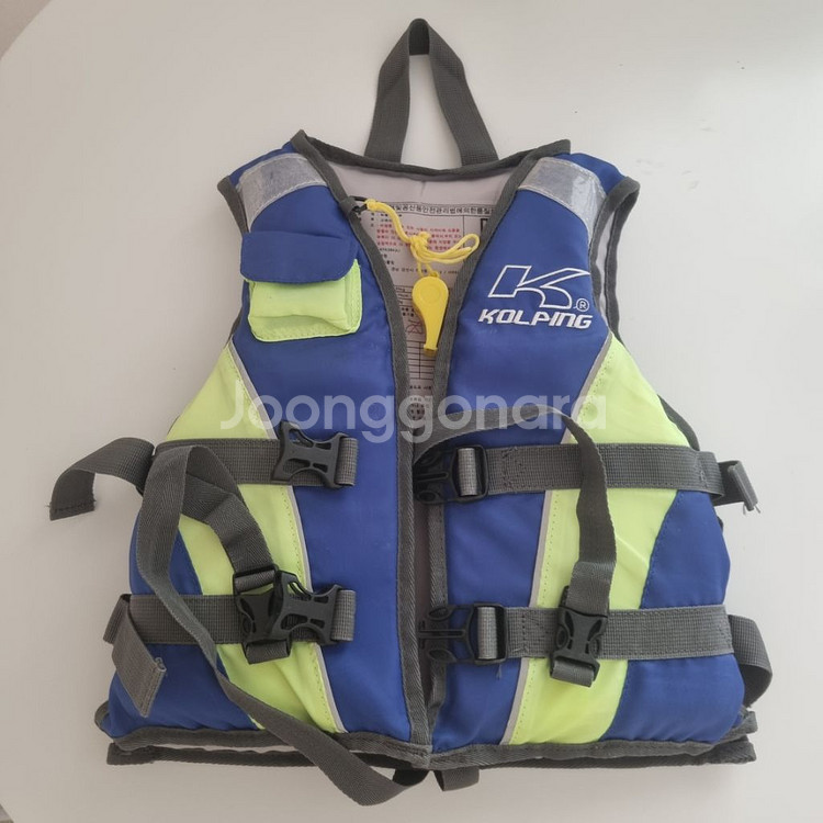 어린이 콜핑 구명조끼 비상호루라기 있음 35kg--0