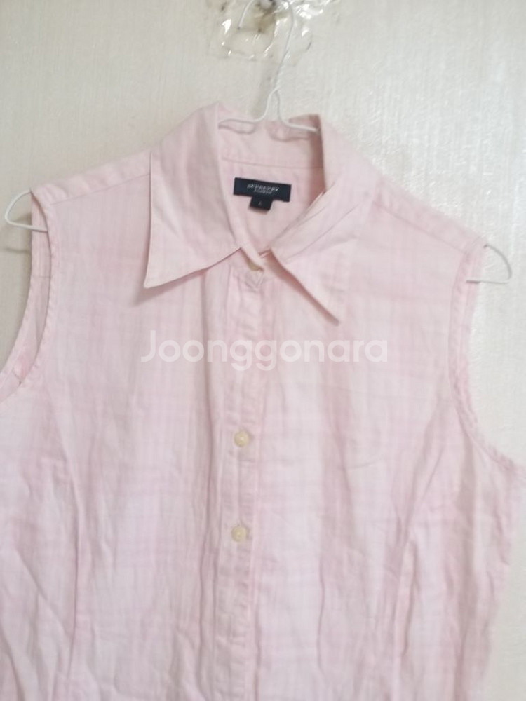 명품 버버리 여성 나시 체크셔츠 (90-95)--1