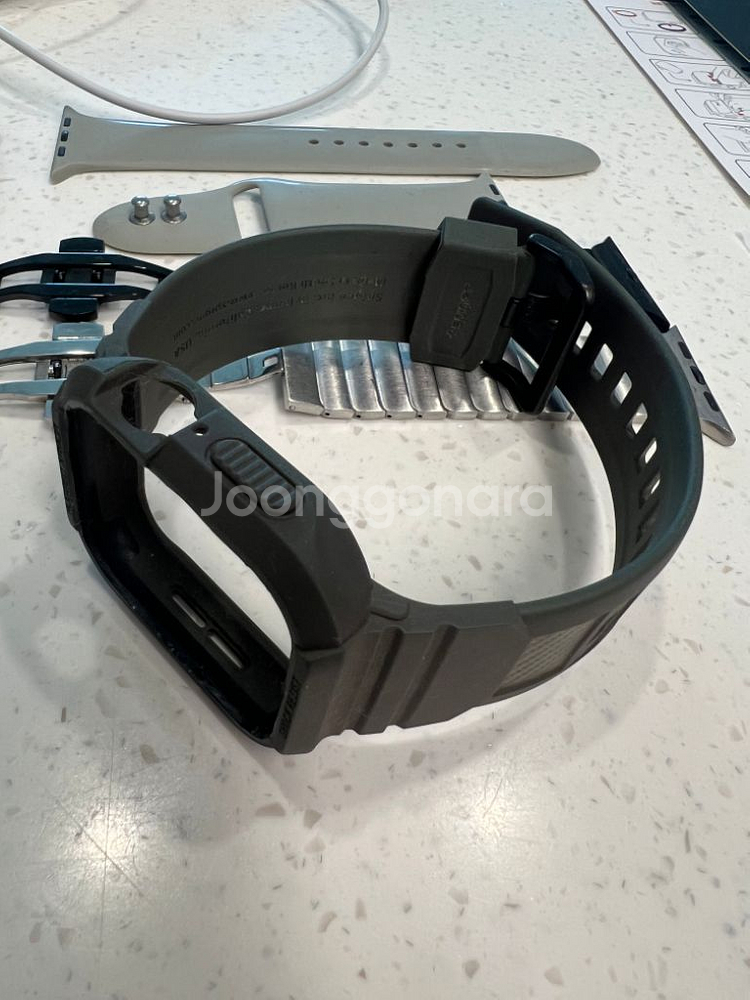 애플워치se 44mm GPS 스페이스그레이 풀박스팝니다--9