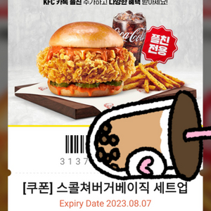 kfc 스콜쳐버거베이직 세트업