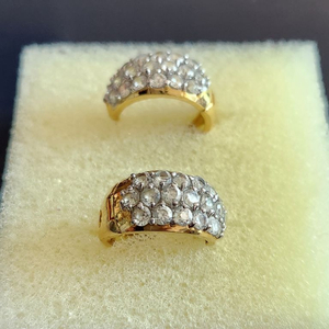 14K 큐빅 블링귀걸이