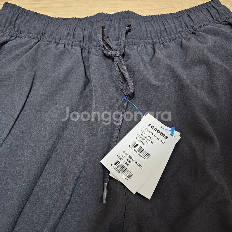 레노마 운동복 반바지 새상품 블랙--1
